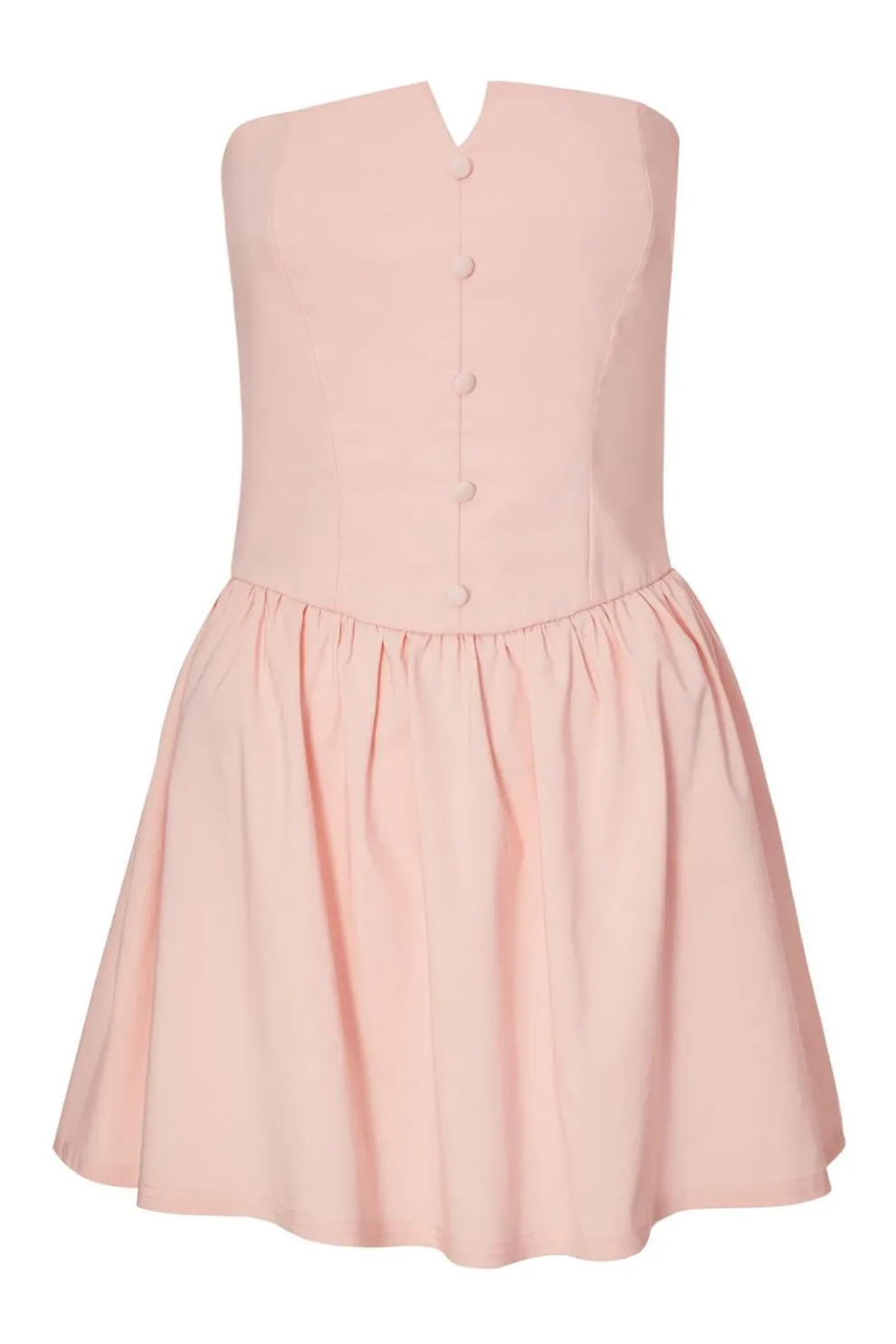 Baby Pink Bandeau Mini Dress
