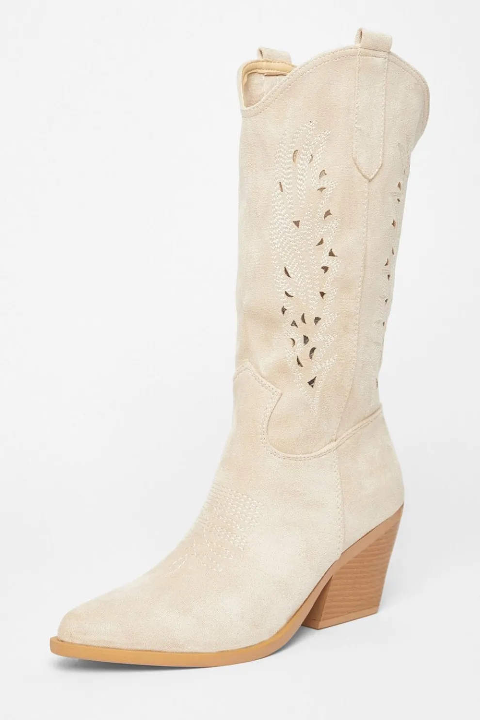 Beige Western Boots
