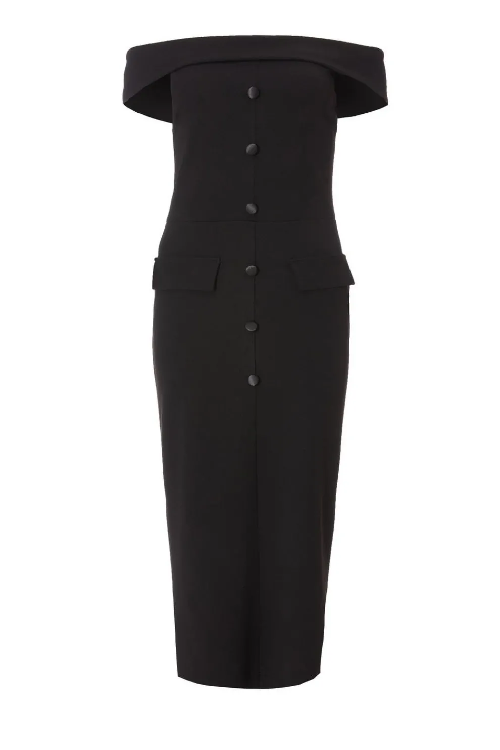 Black Bardot Midaxi Dress