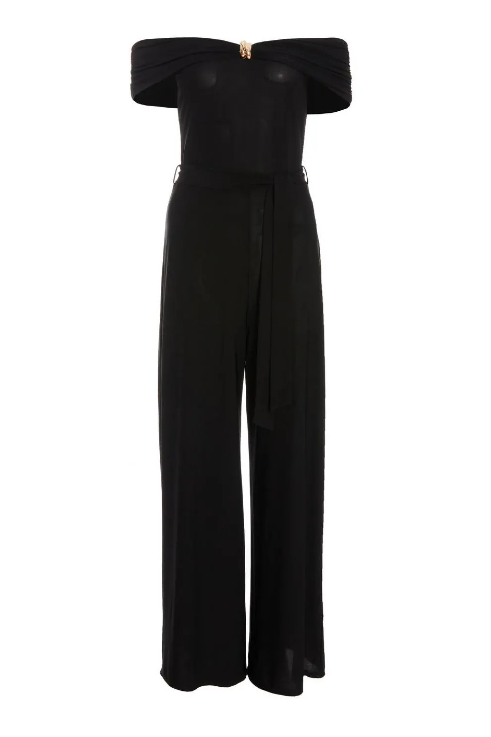 Black Bardot Palazzo Jumpsuit
