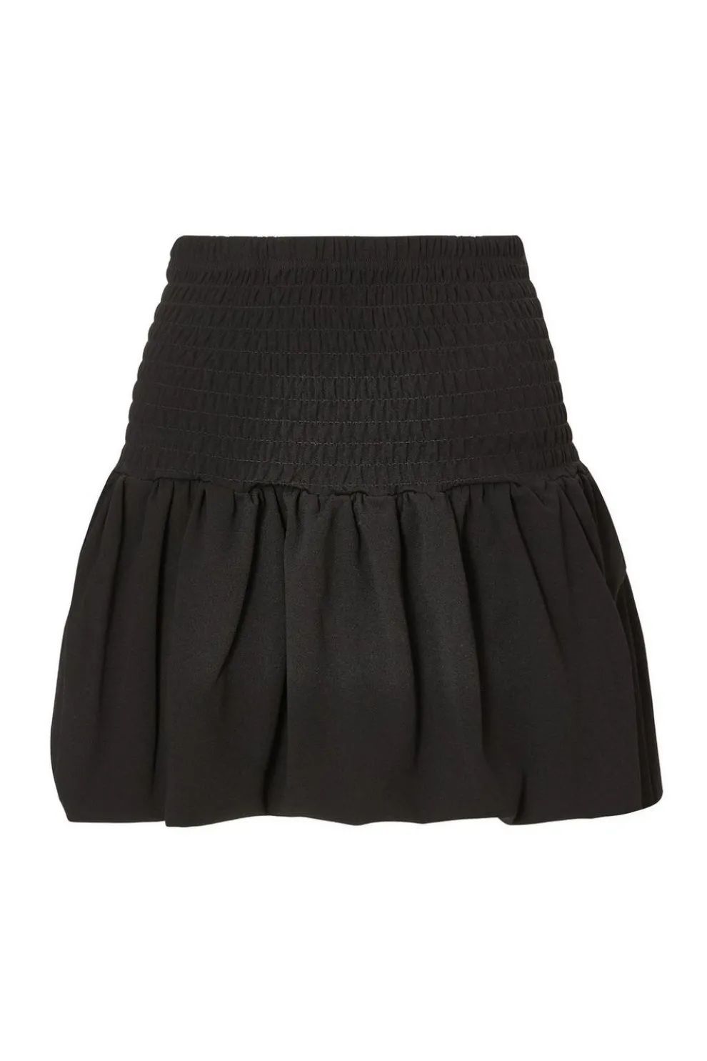 Black Bubble Hem Mini Skirt