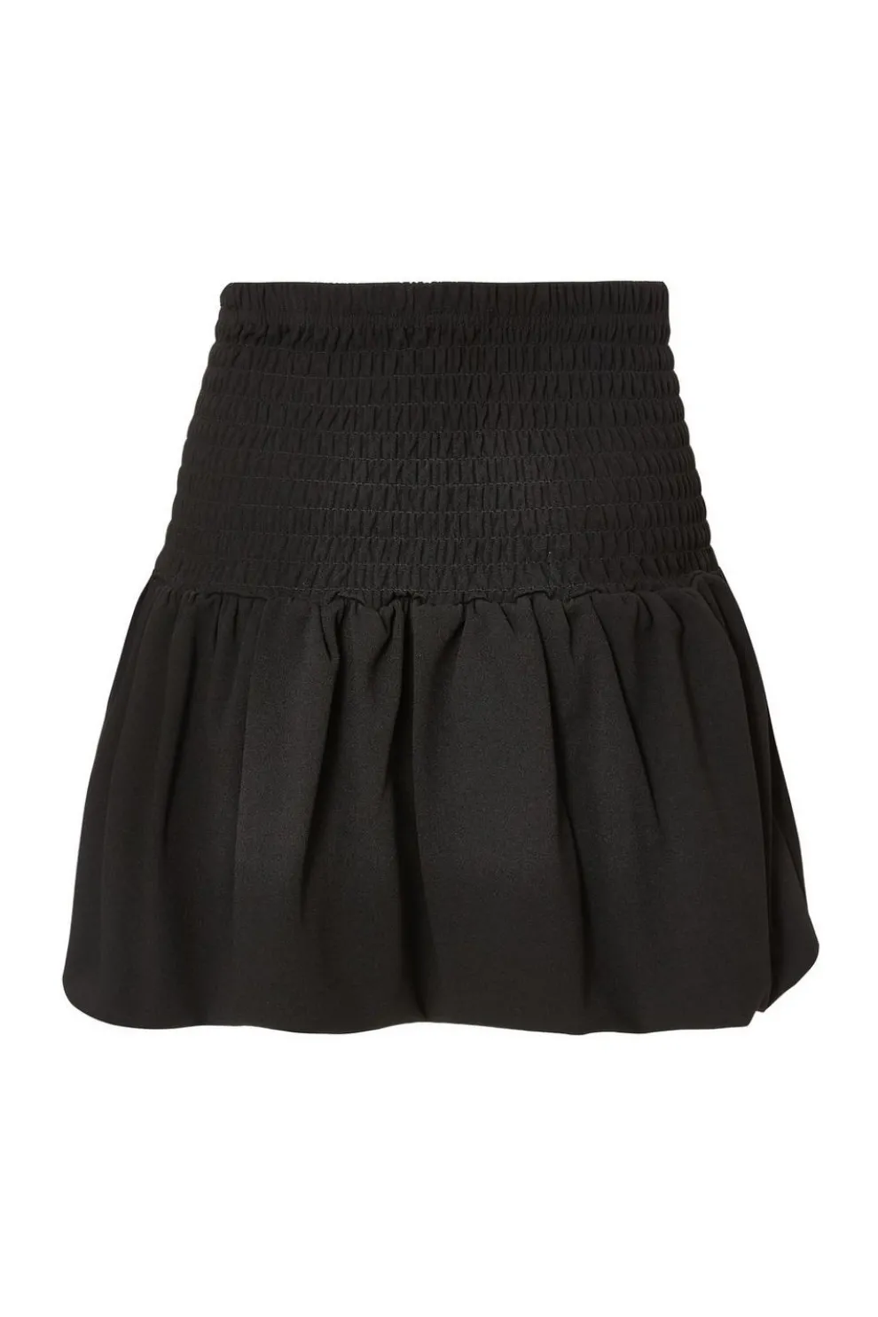 Black Bubble Hem Mini Skirt