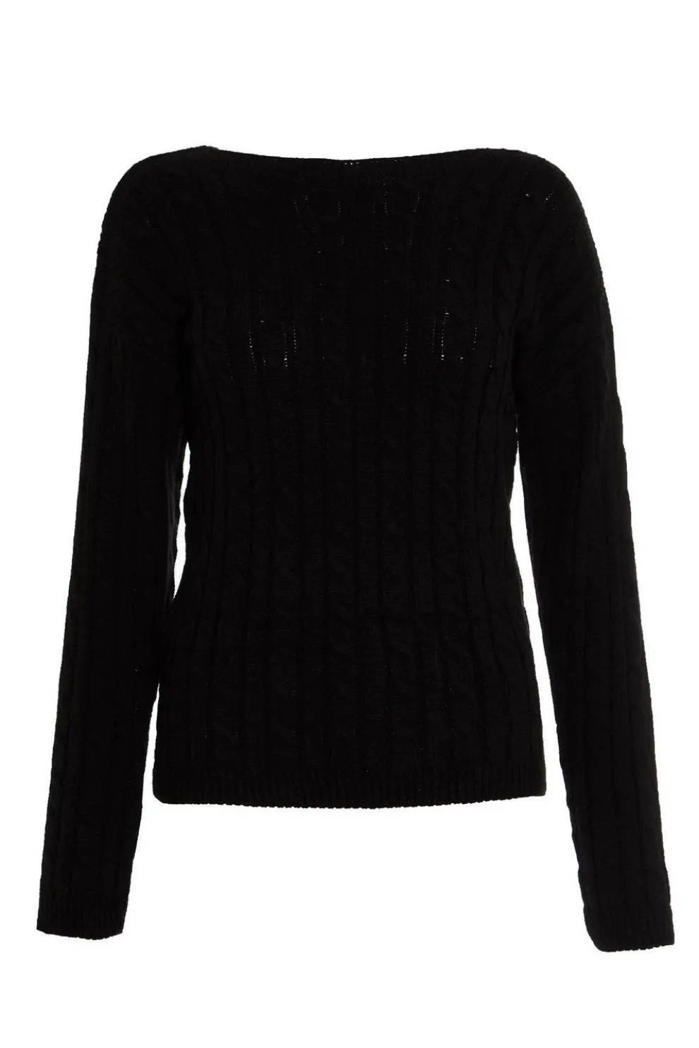 Black Cable Knit Jumper