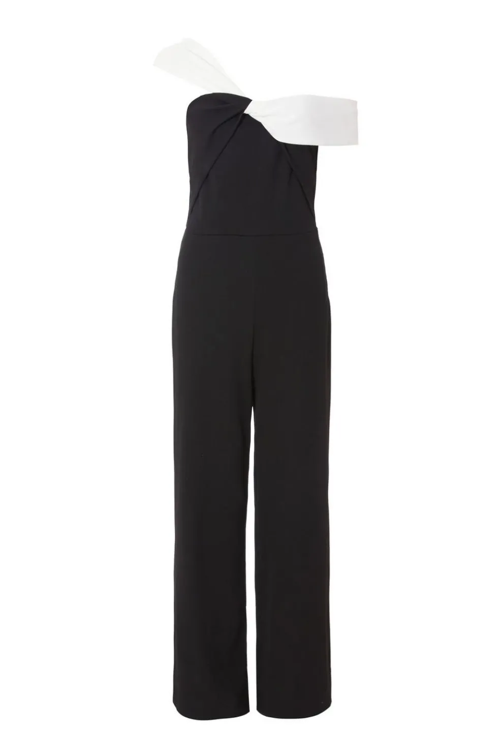 Black Contrast Bardot Jumpsuit