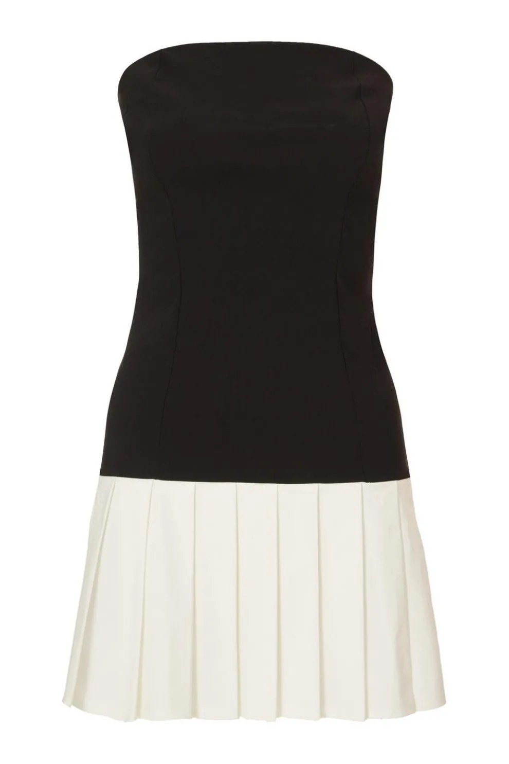 Black Contrast Mini Dress