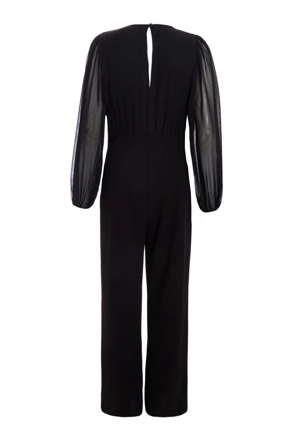 Black Corsage Wide Leg Jumpsuit