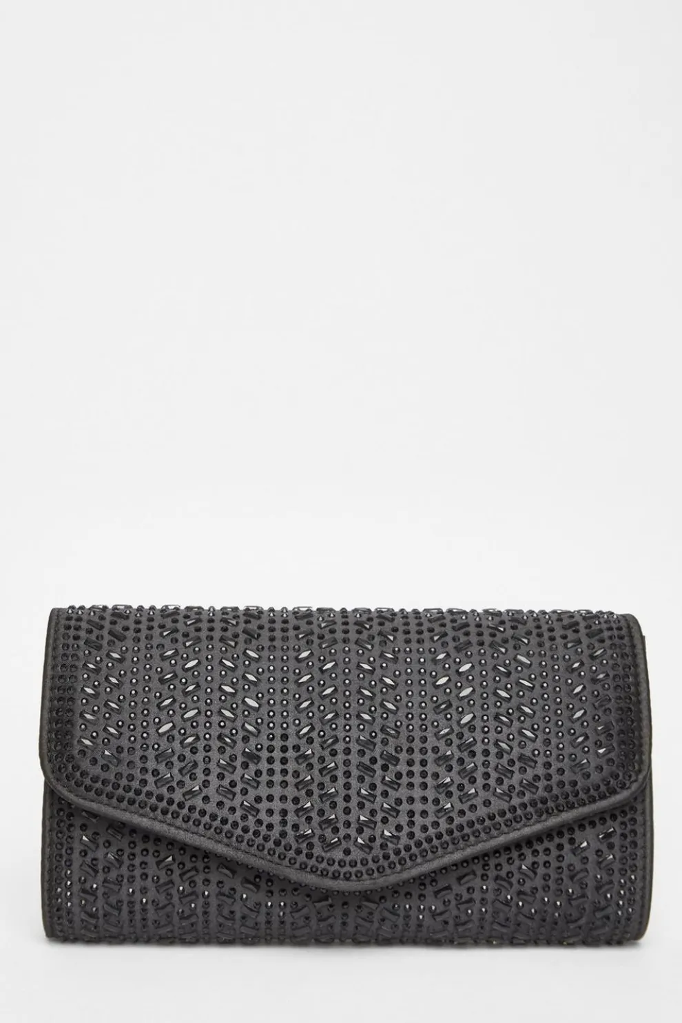 Black Diamante Clutch Bag
