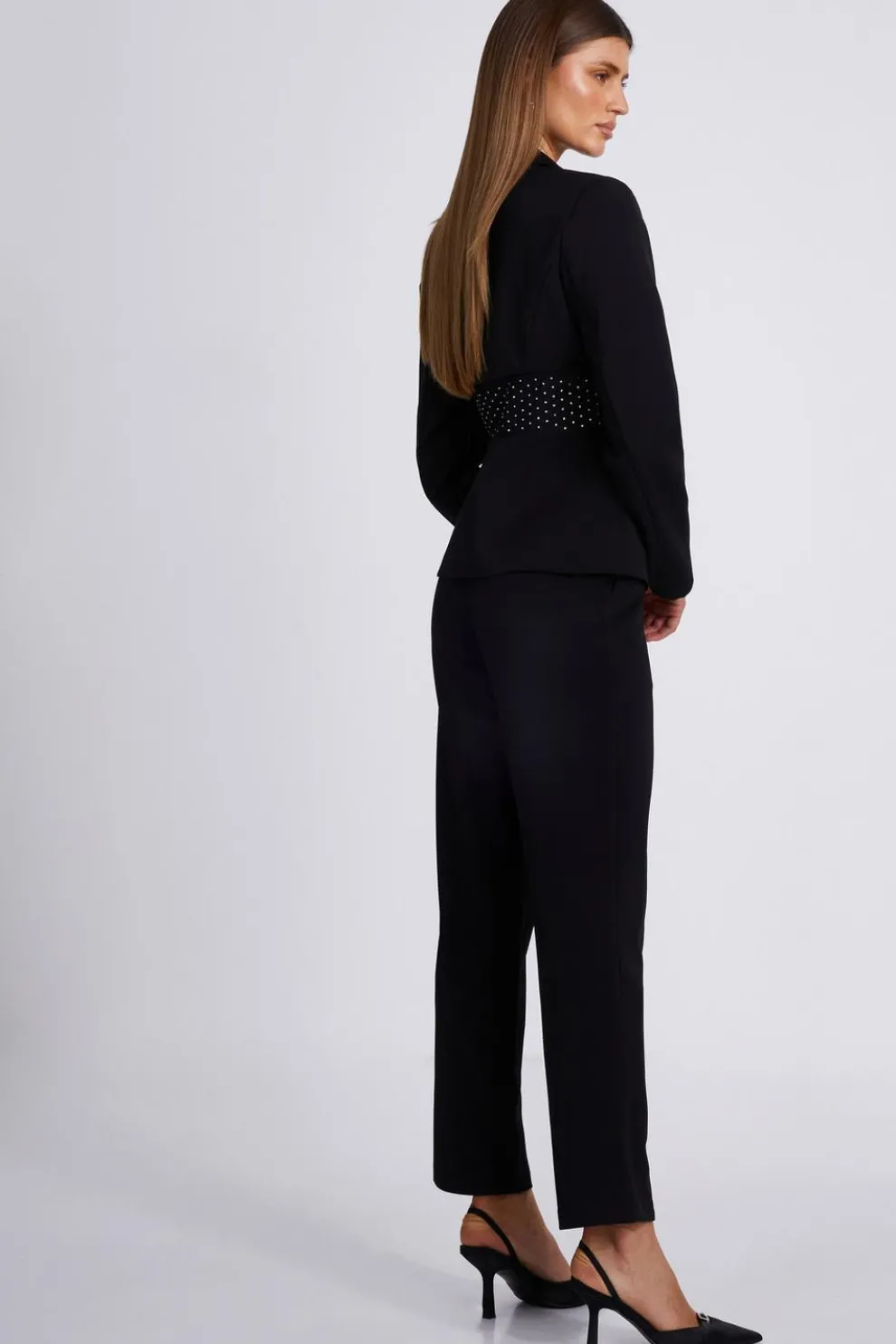 Black Diamante Corset Blazer