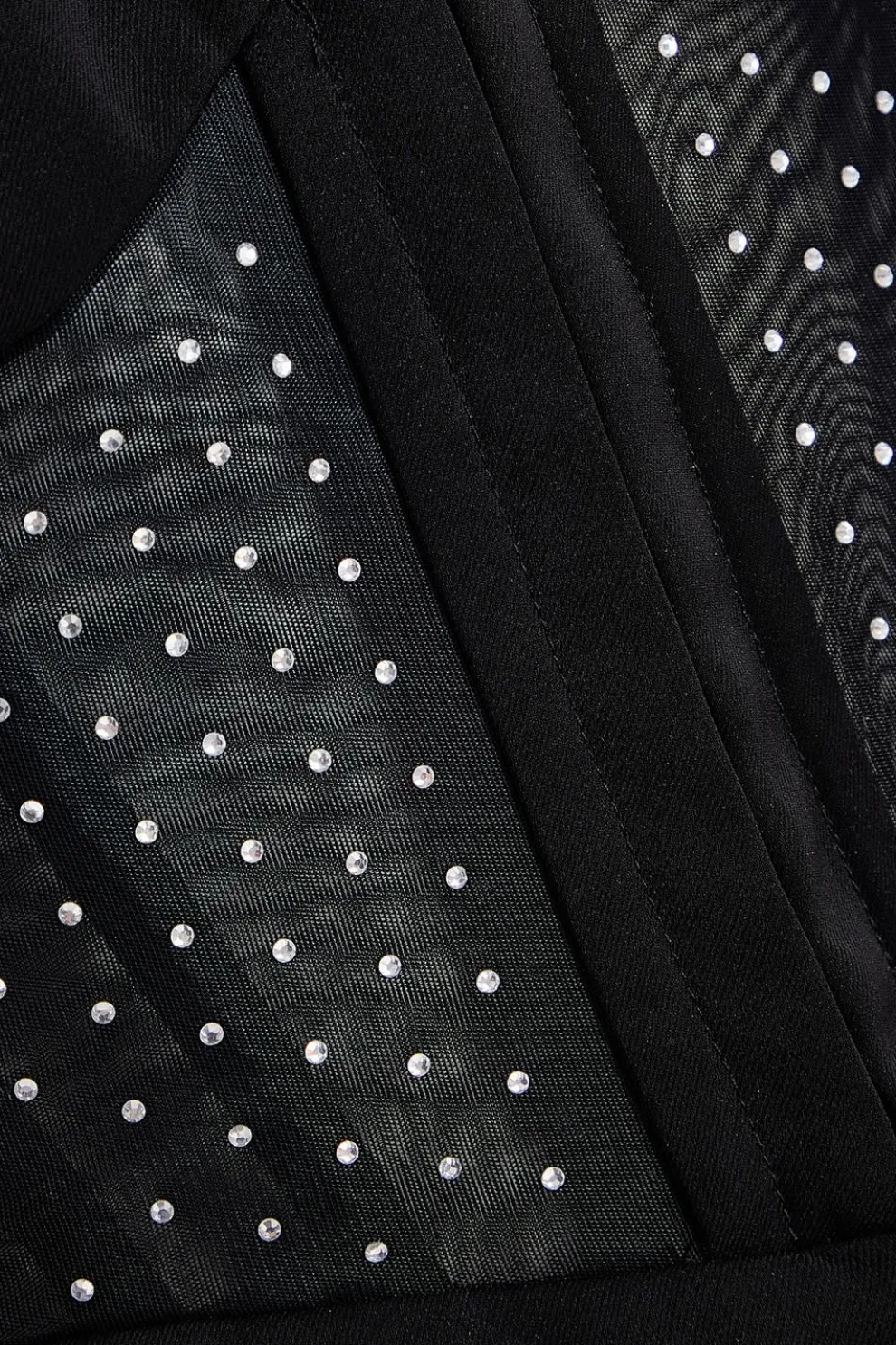 Black Diamante Corset Blazer