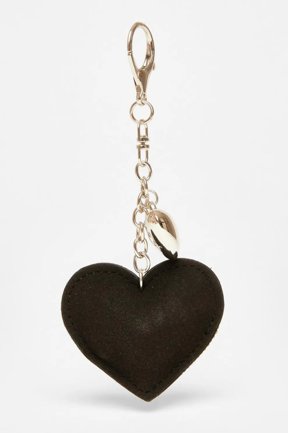 Black Diamante Heart Bag Charm