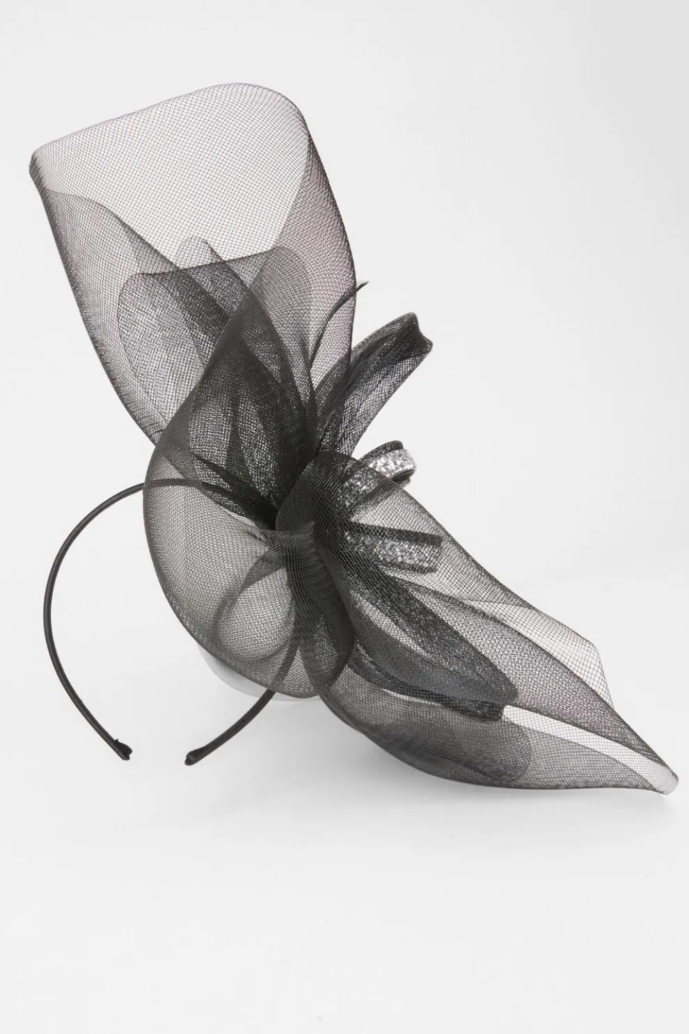 Black Embellished Headband Fascinator
