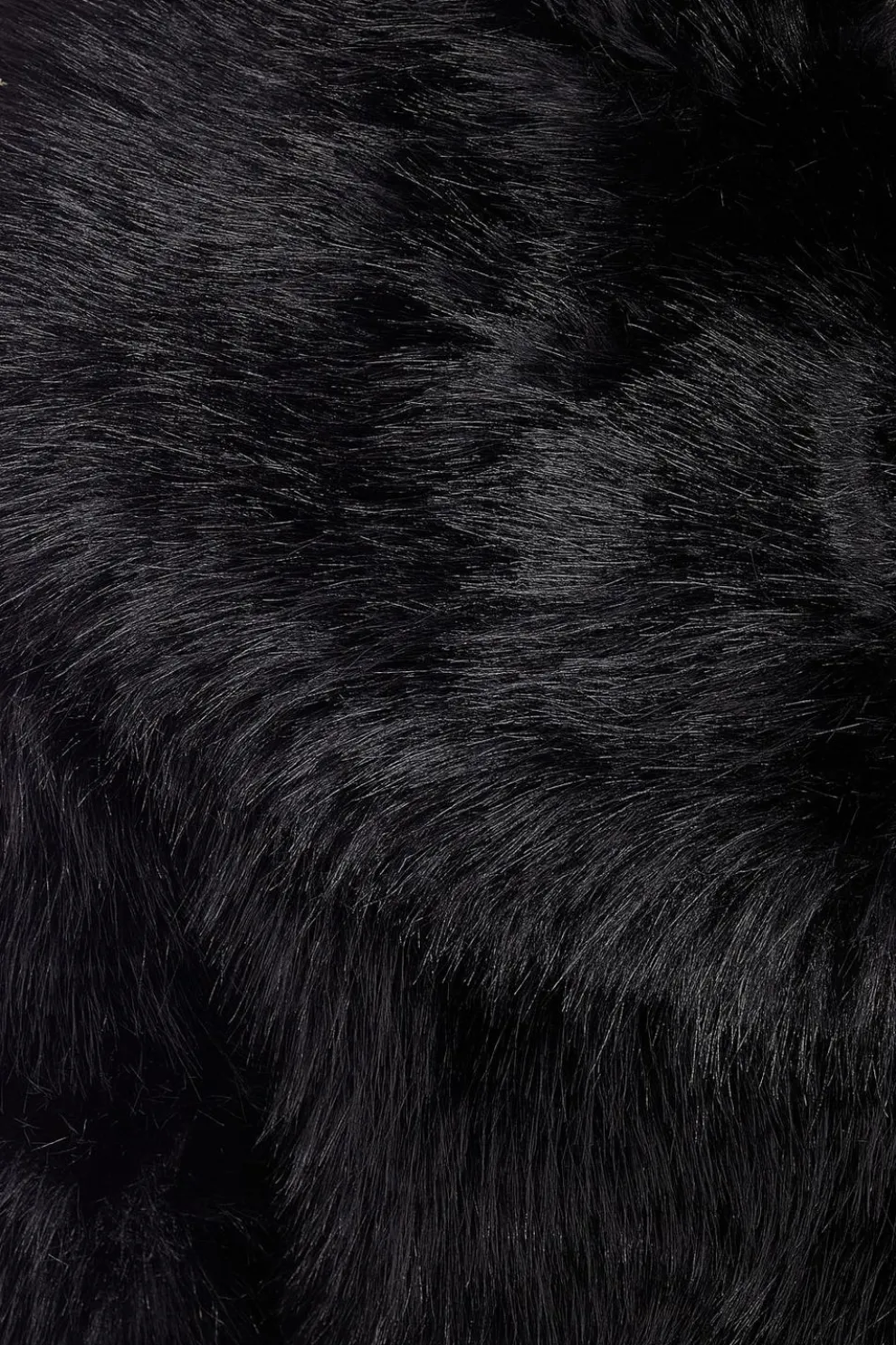 Black Faux Fur Cropped Jacket