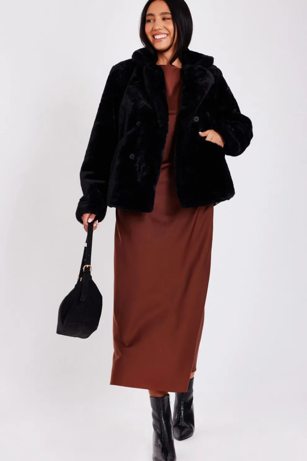 Black Faux Fur Jacket