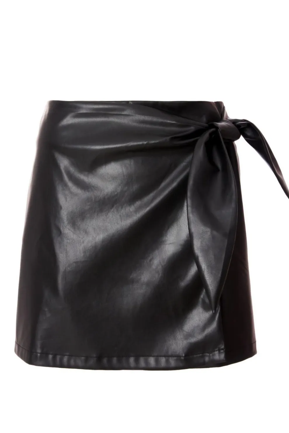 Black Faux Leather Skirt