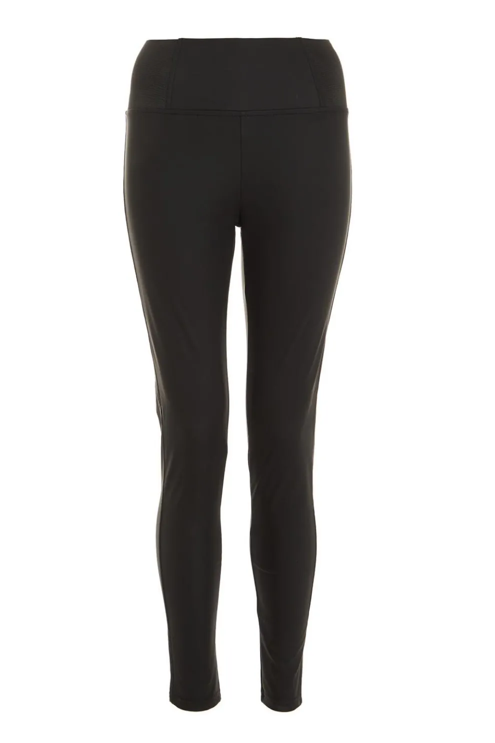 Black Faux Leather Elasticated Leggings