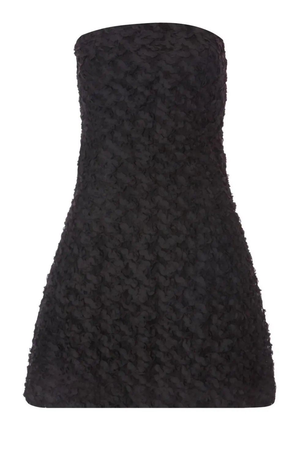 Black Floral Bandeau Mini Dress