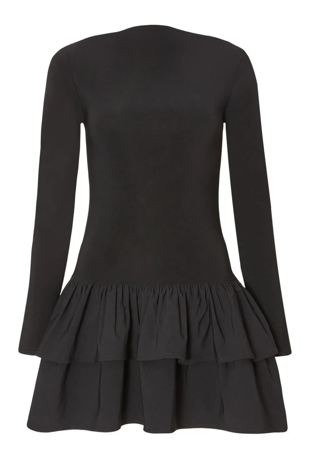 Black Frill Mini Dress
