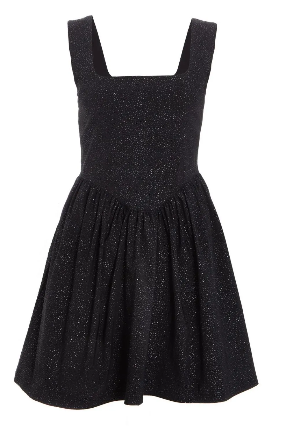 Black Glitter Skater Dress