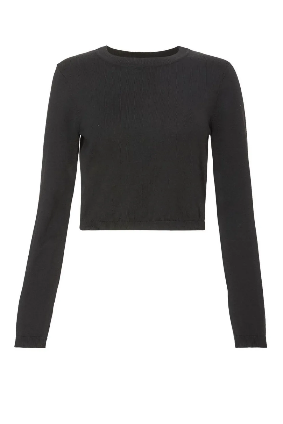 Black Knit Cropped Jumper