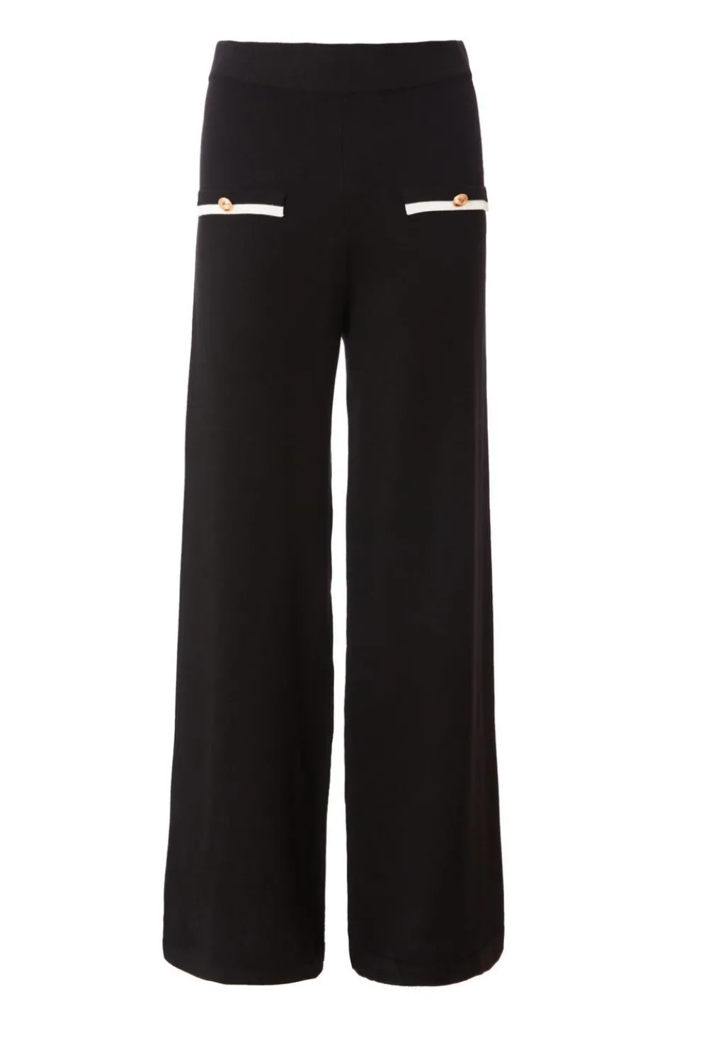 Black Knit Palazzo Trousers