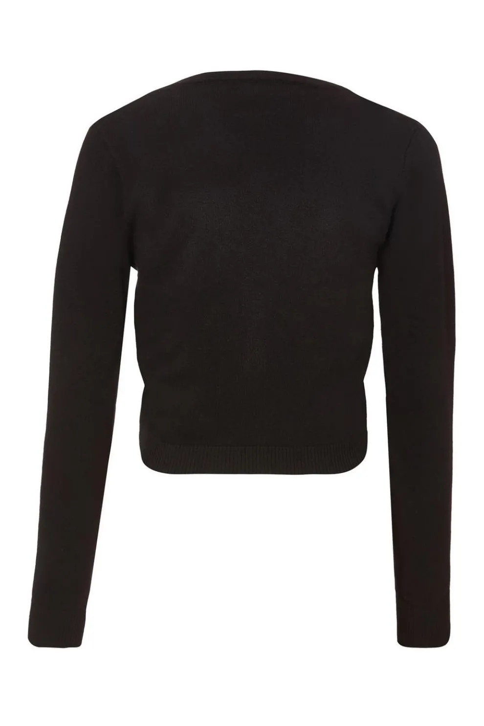 Black Knit Tie Front Cardigan