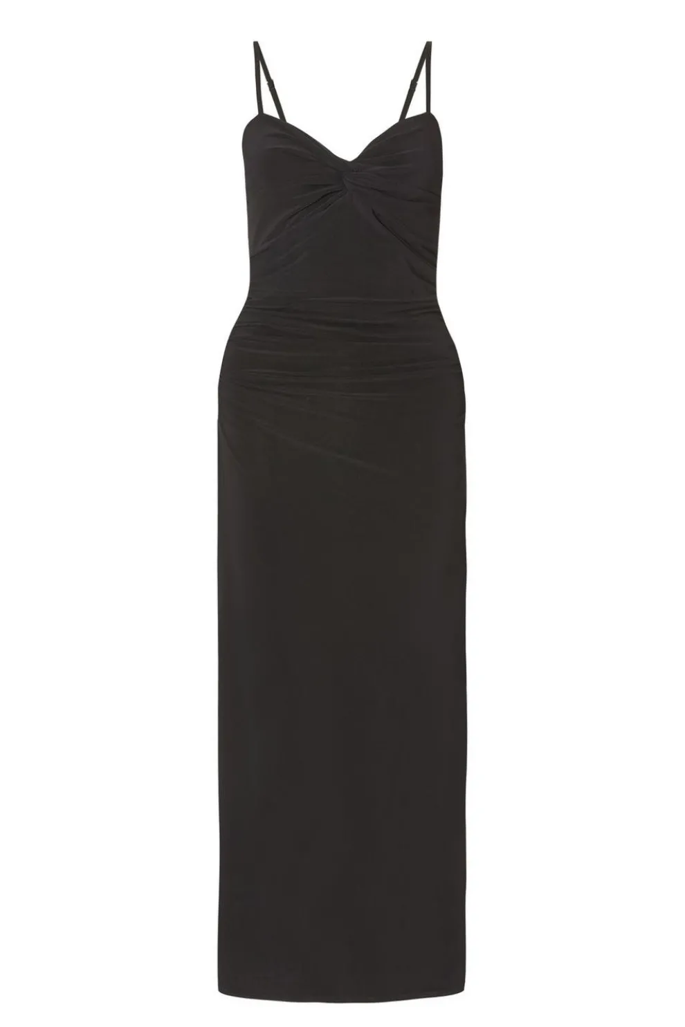 Black Knot Detail Midaxi Dress