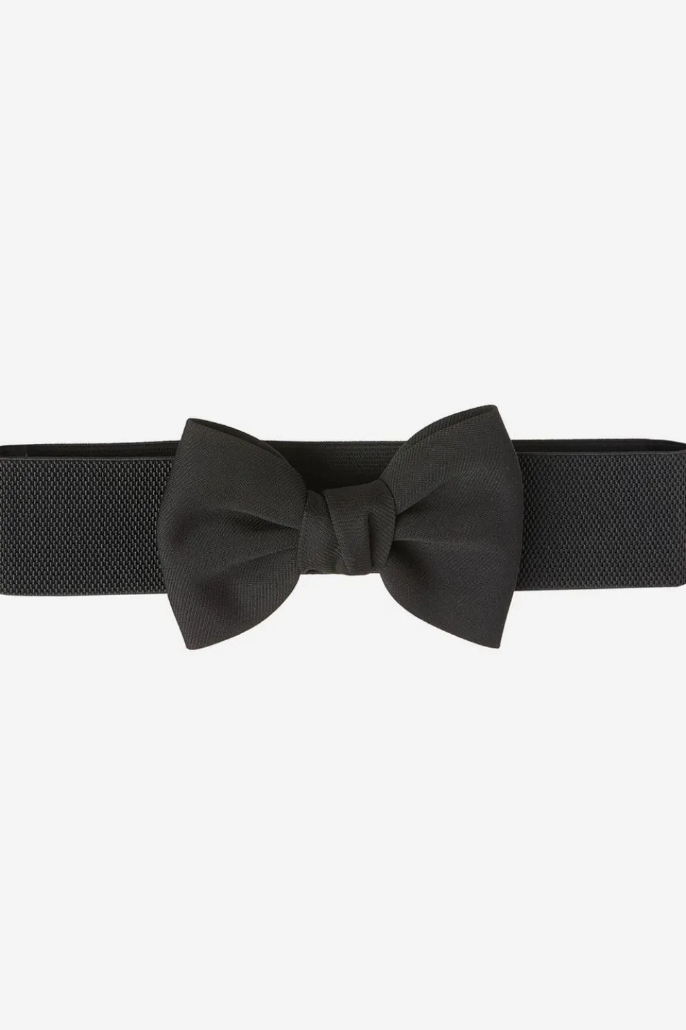 Black Large Bow Stretch Belt