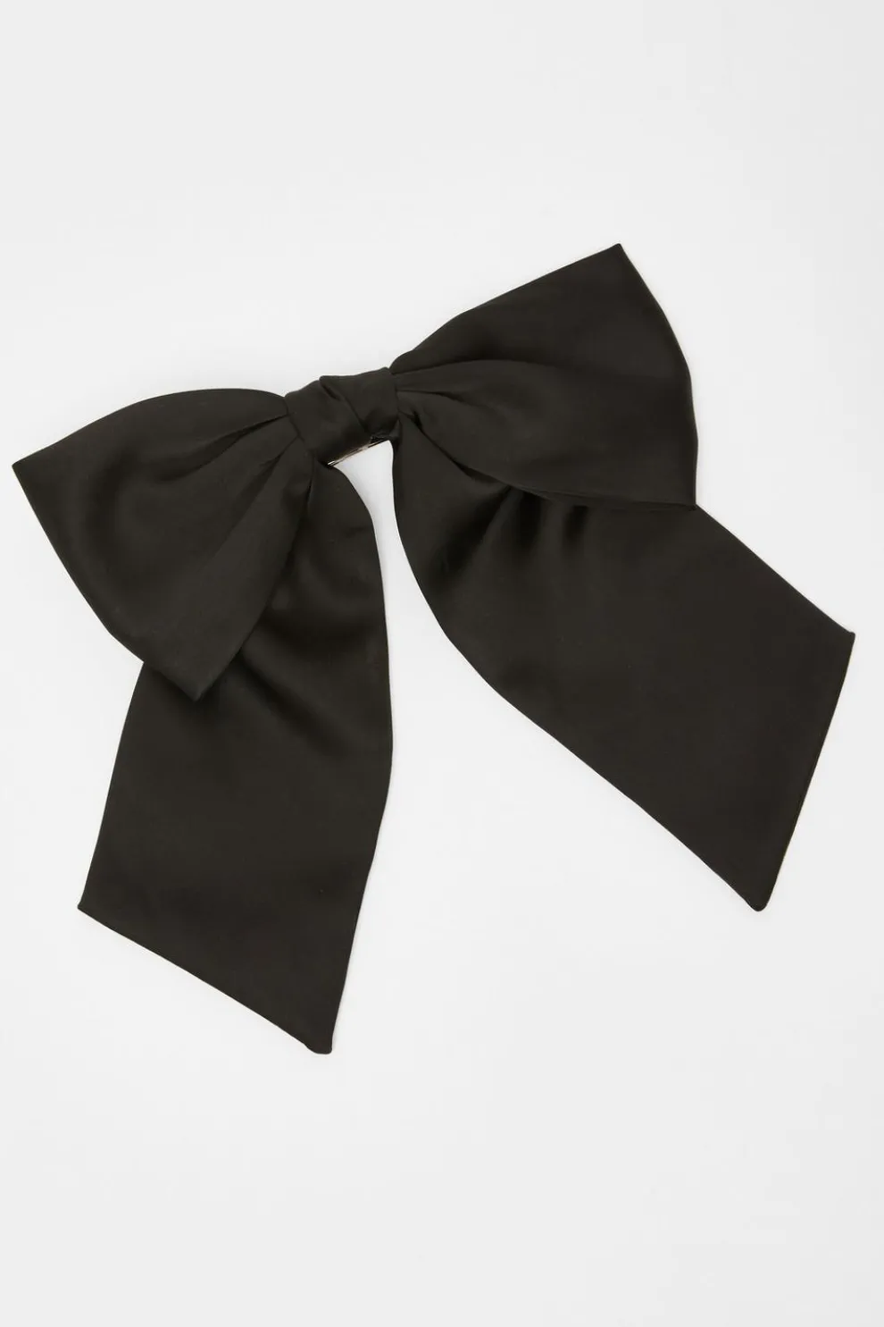 Black Large Satin Hair Bow