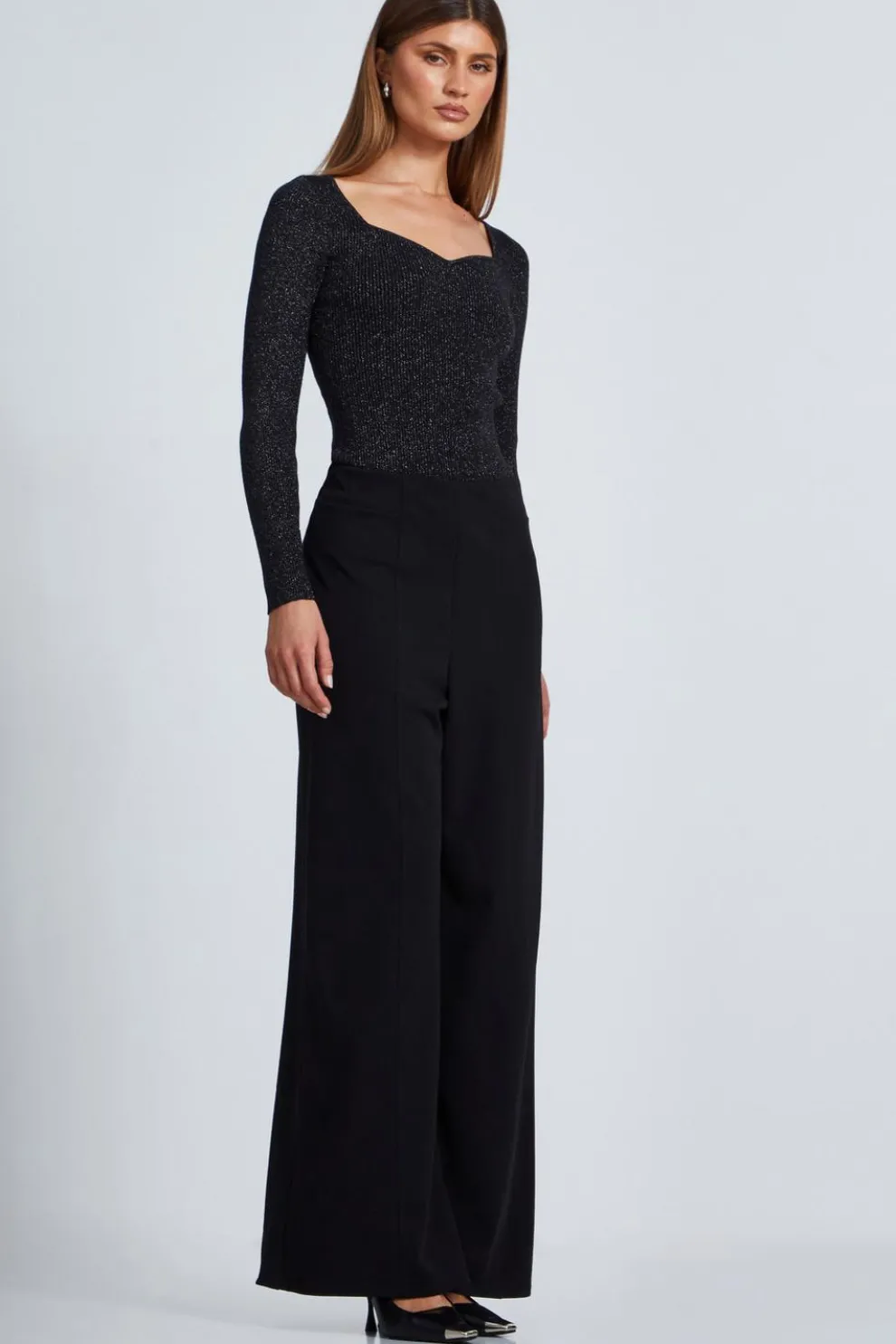 Black Metallic Glitter Jumper