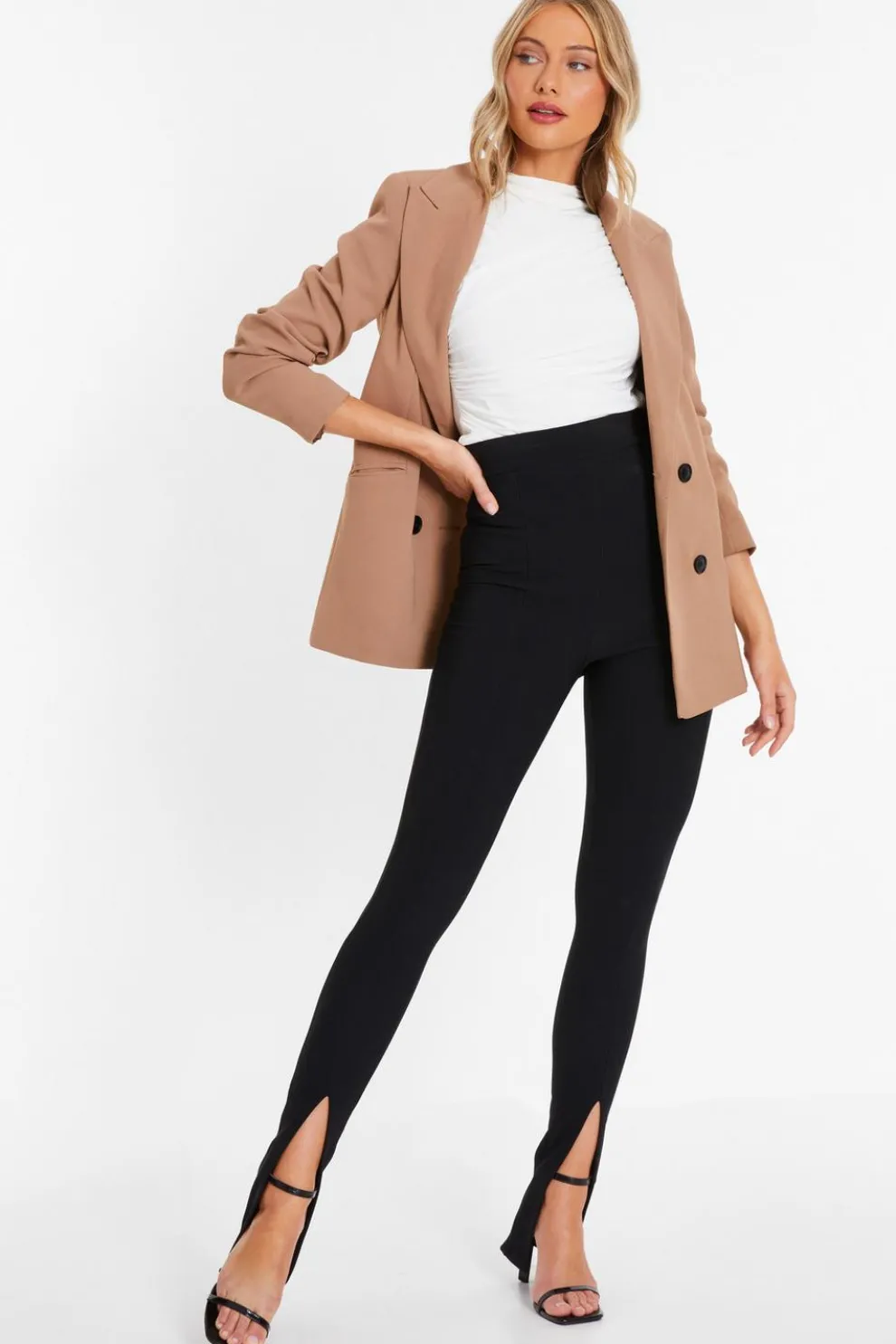 Black Ribbed Leggings