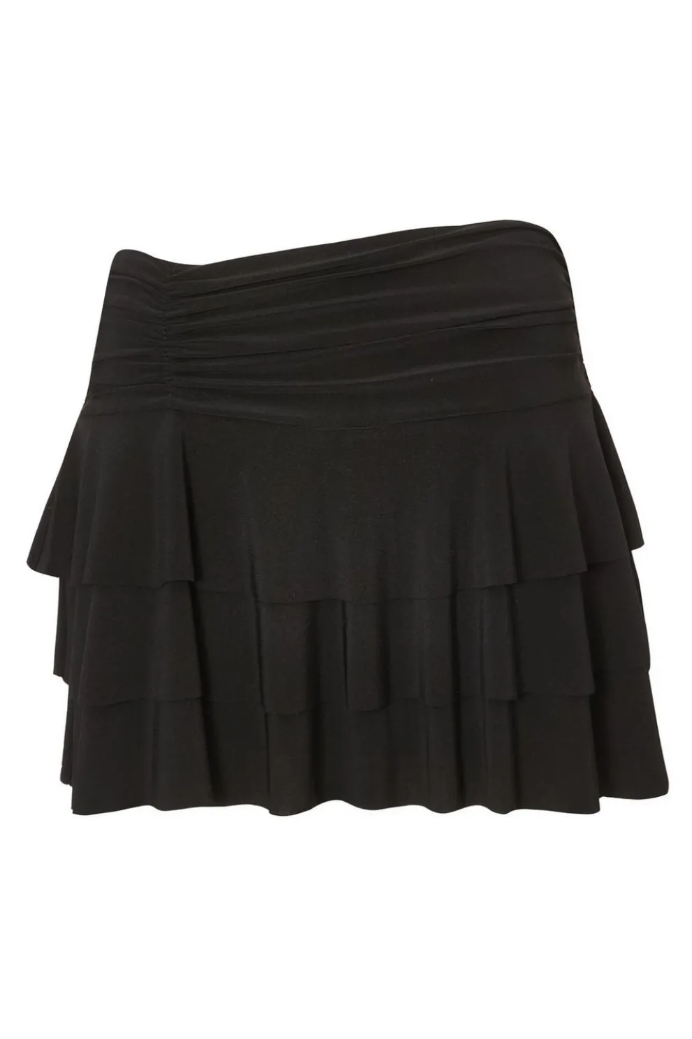 Black Ruffle Tiered Skort