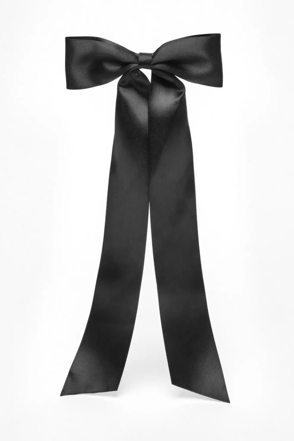 Black Satin Hair Bow