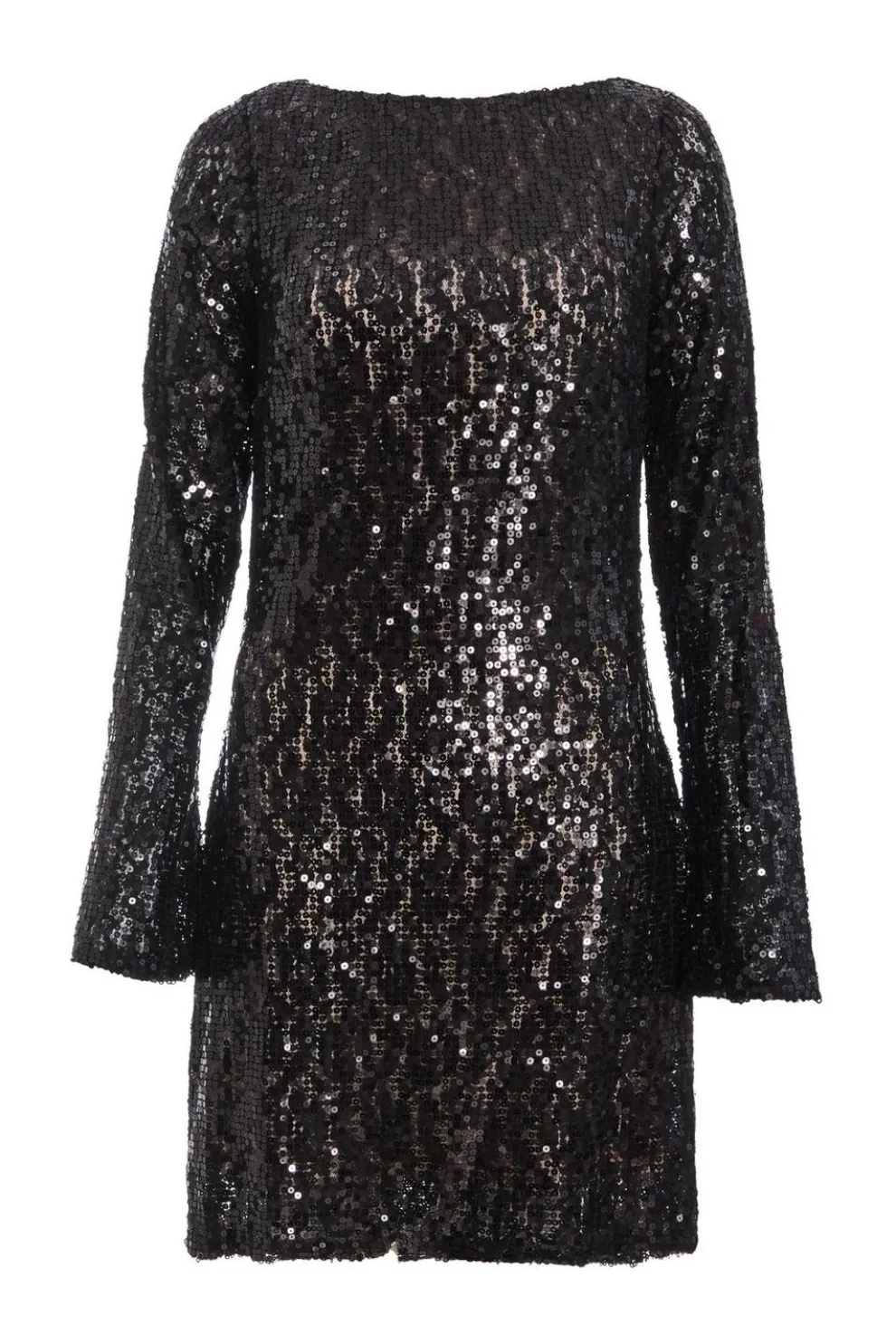 Black Sequin Lace Mini dress