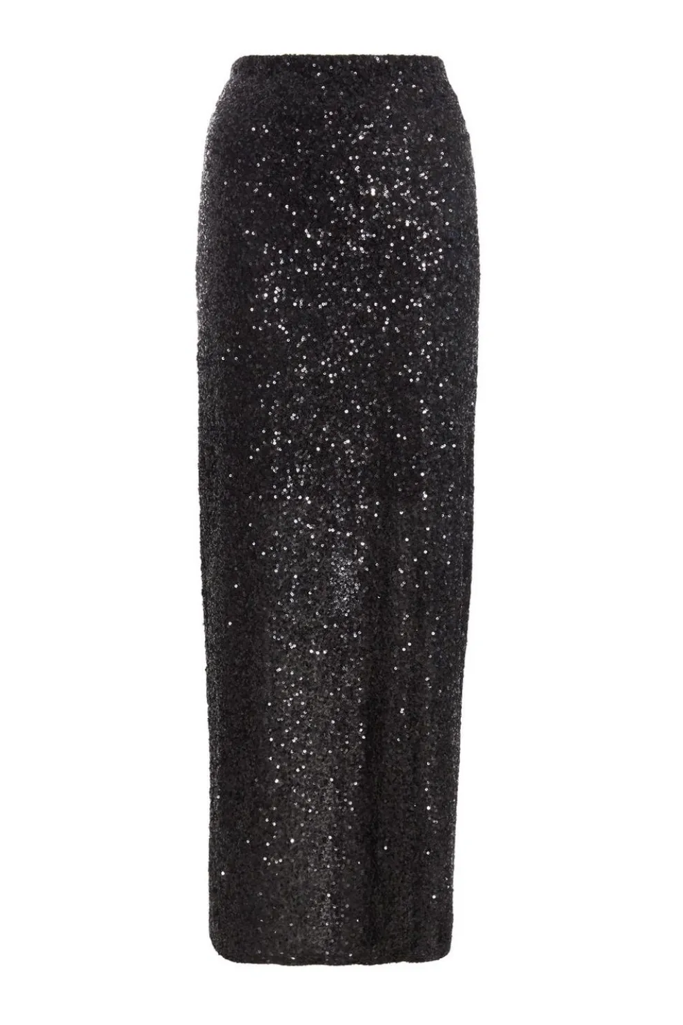 Black Sequin Maxi Skirt