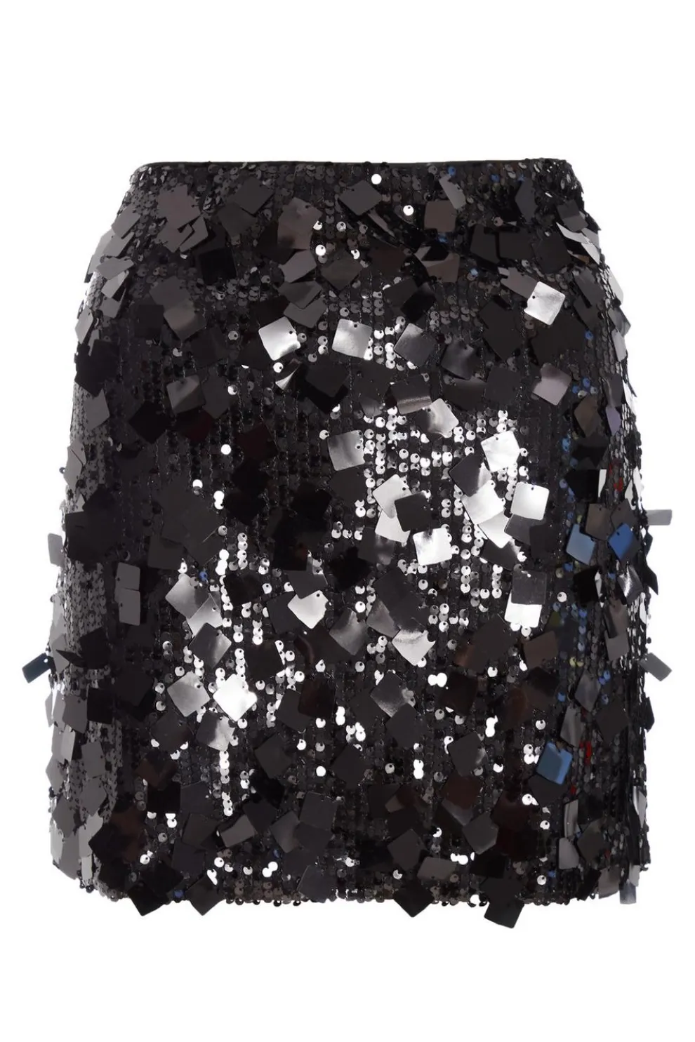 Black Sequin Mini Skirt