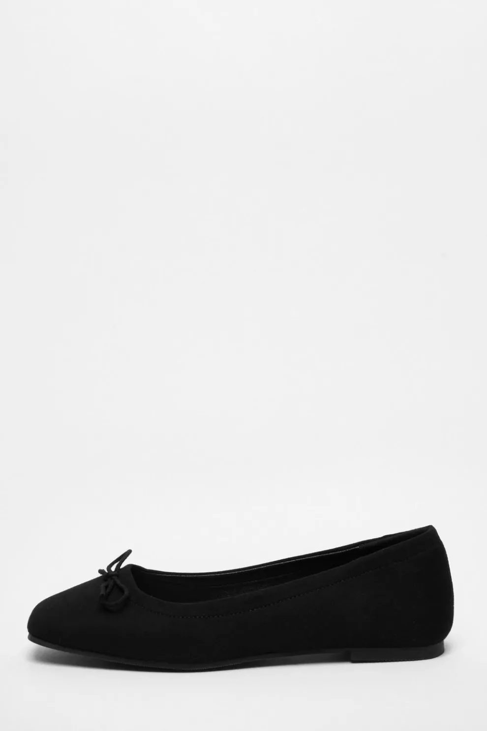 Black Square Toe Flat Pumps
