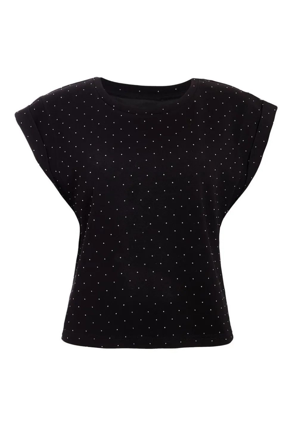 Black Stud Detail Top