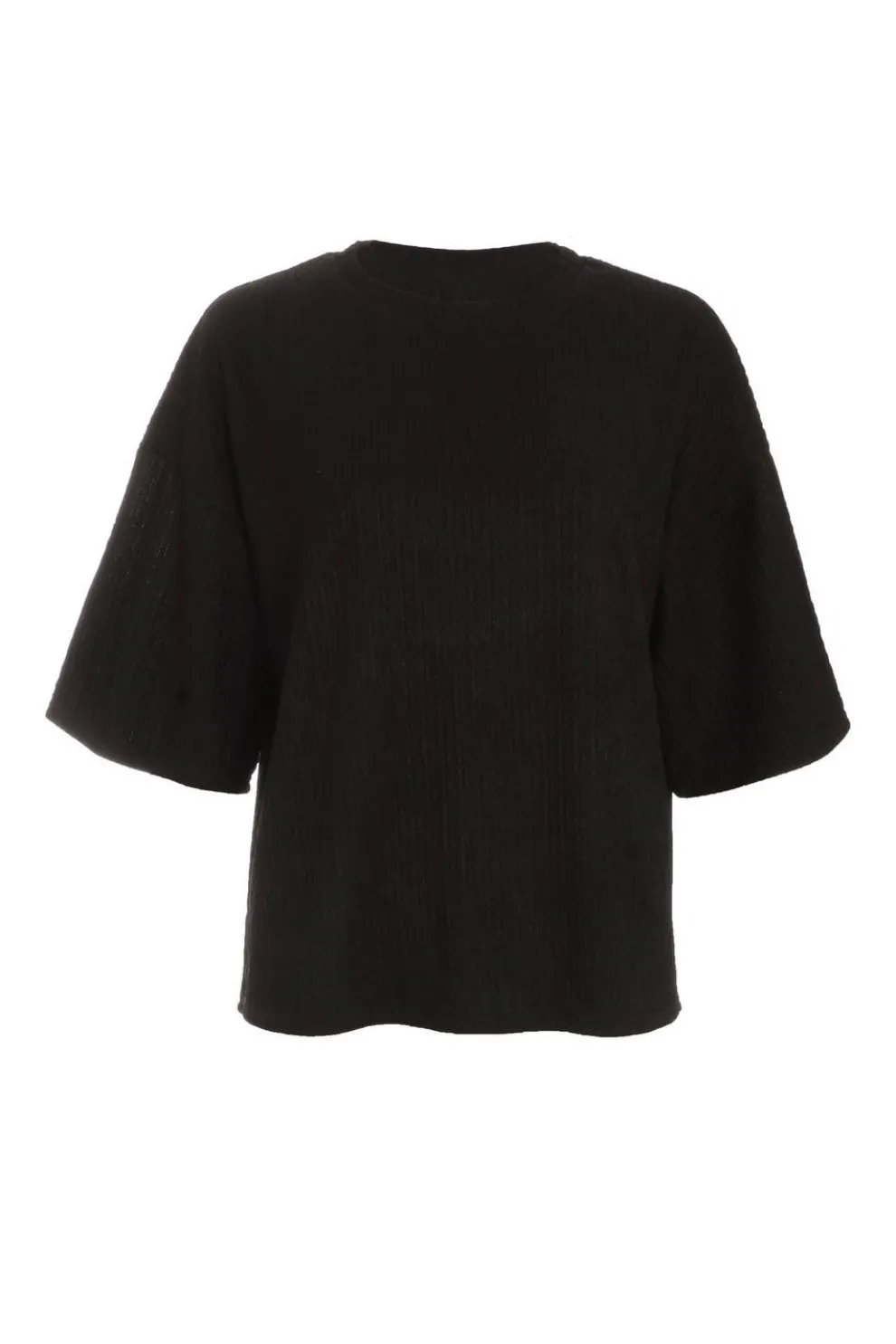 Black Textured T-Shirt