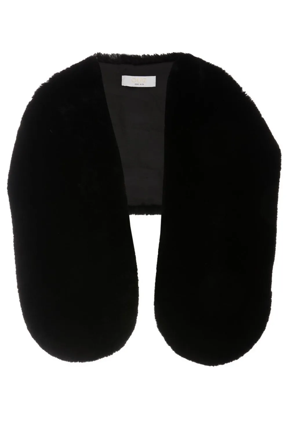 Black Thick Faux Fur Wrap