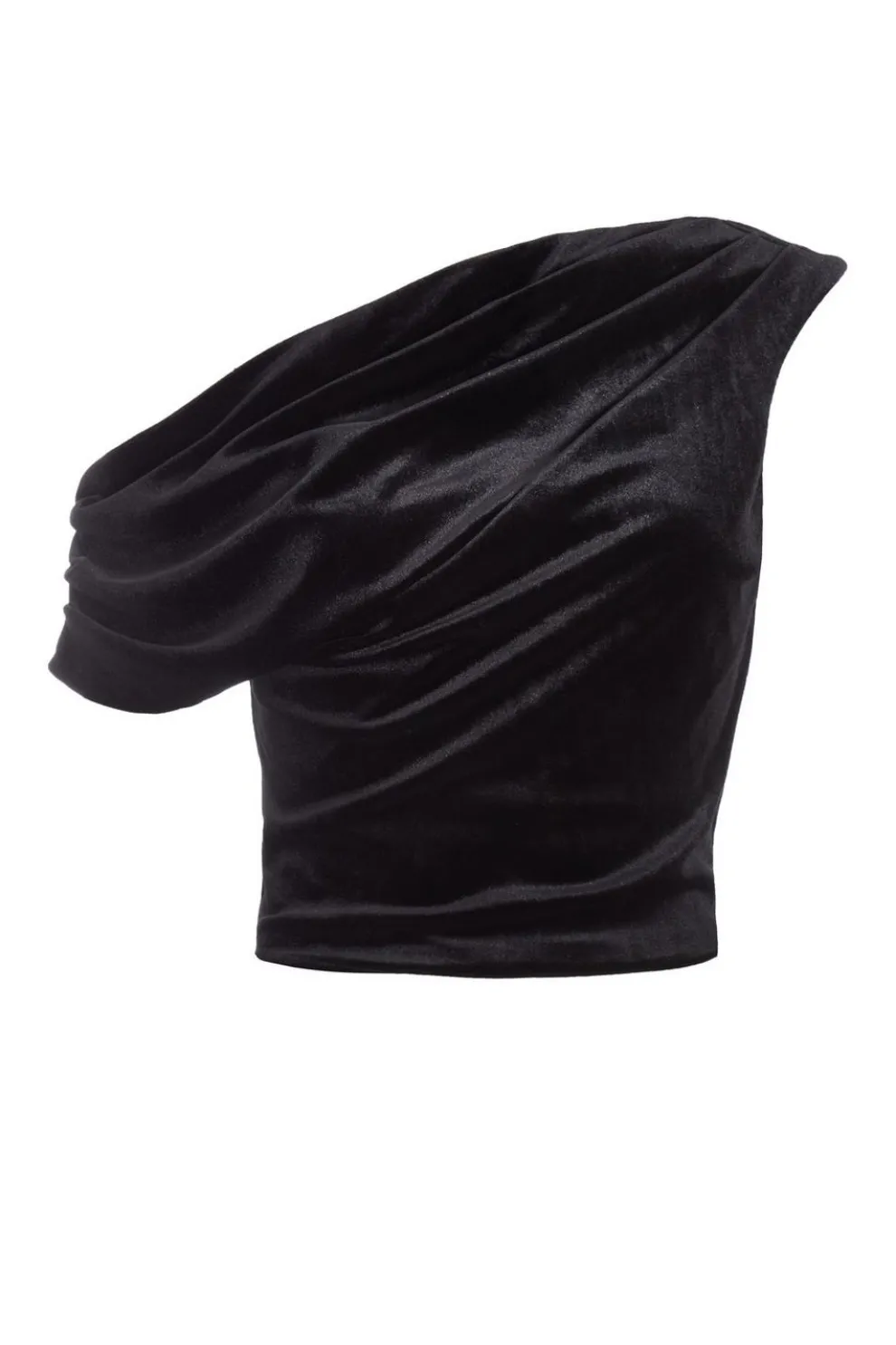 Black Velvet Asymmetric Top