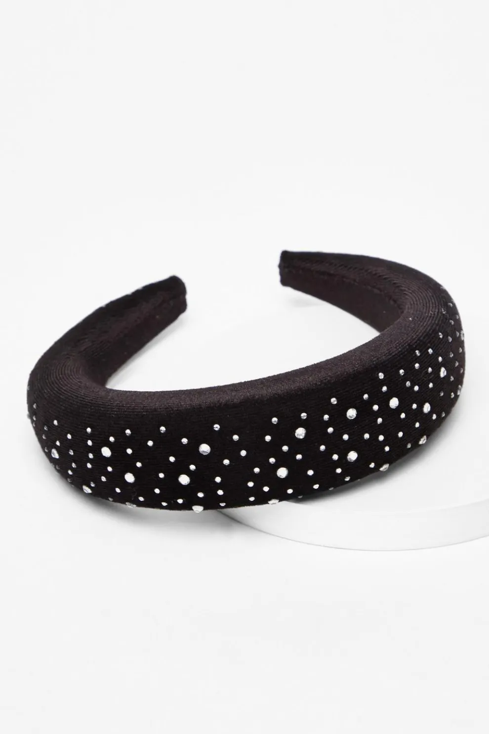Black Velvet Diamante Headband