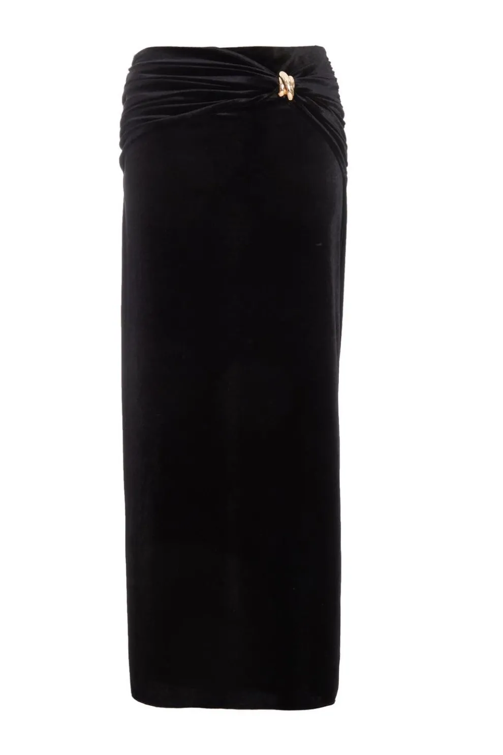 Black Velvet Maxi Skirt