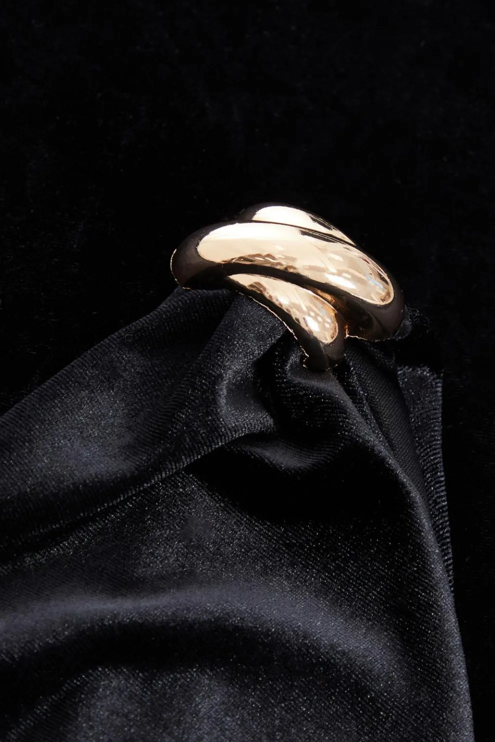 Black Velvet One Shoulder Midaxi Dress