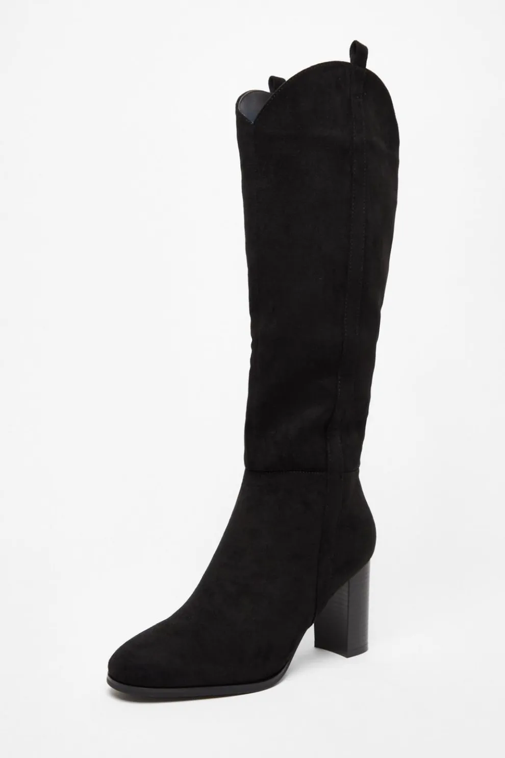 Black Western Knee High Boots