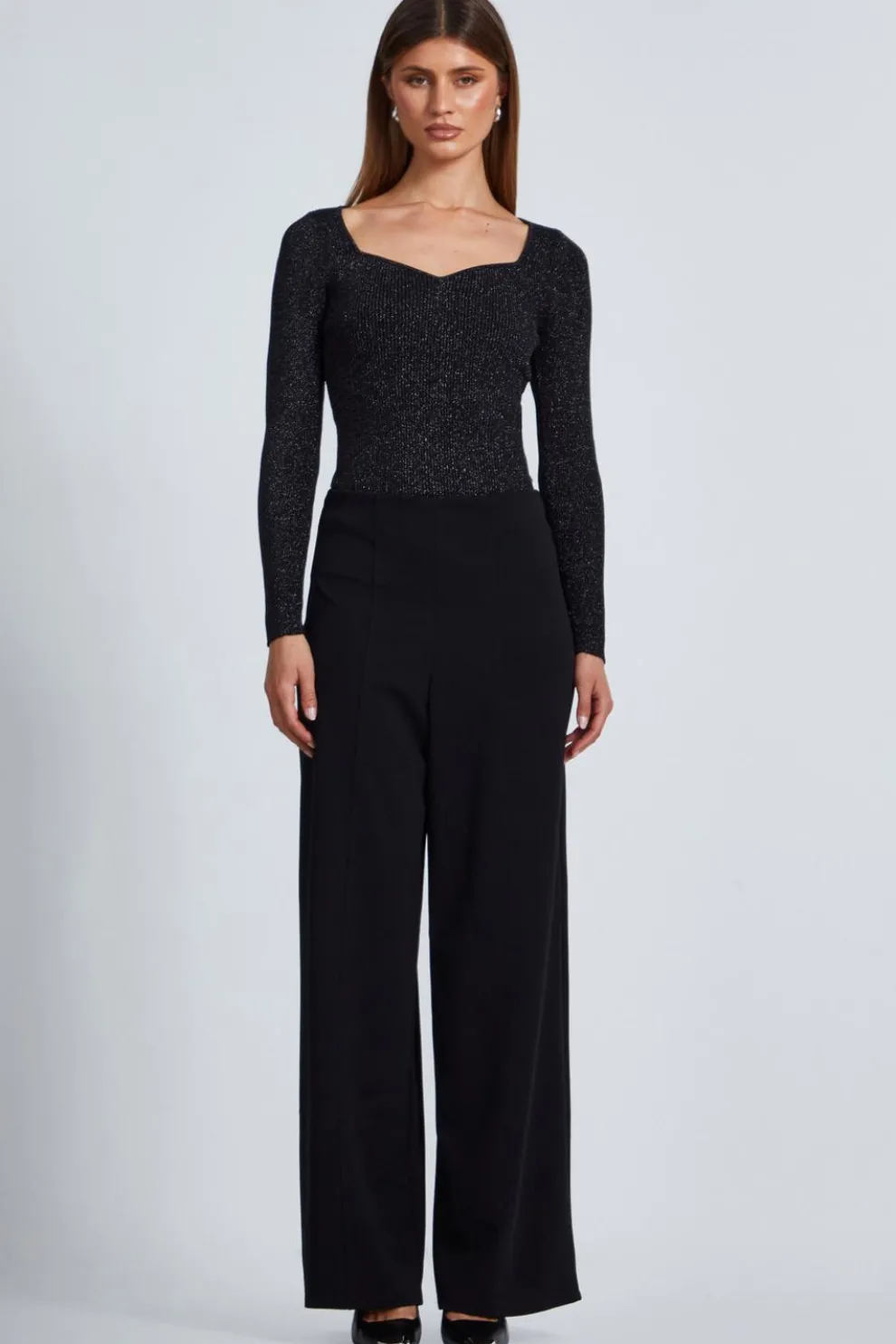 Black Wide Leg Trousers