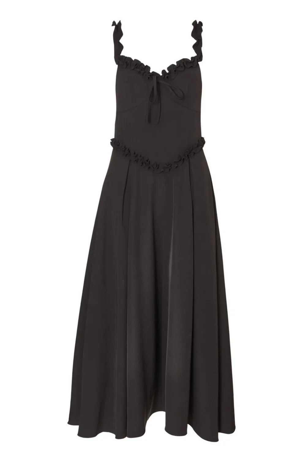 Black Woven Corset Midaxi Dress