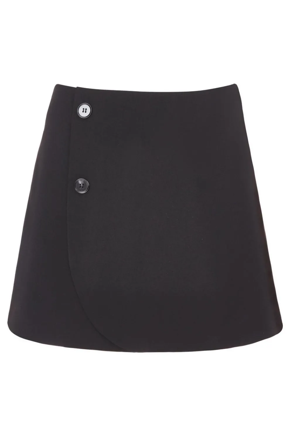 Black Wrap Mini Skirt
