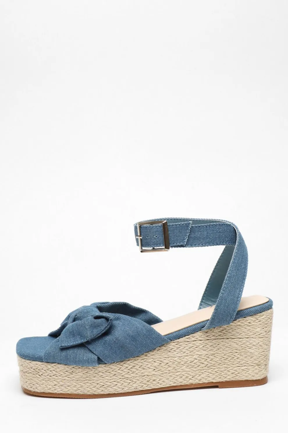 Blue Bow Front Wedges