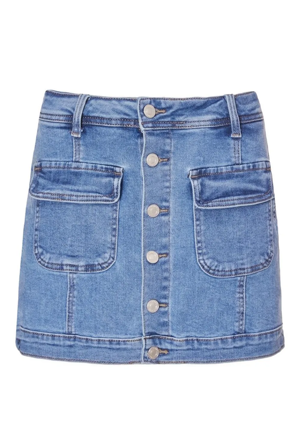Blue Denim Pocket Detail Skort