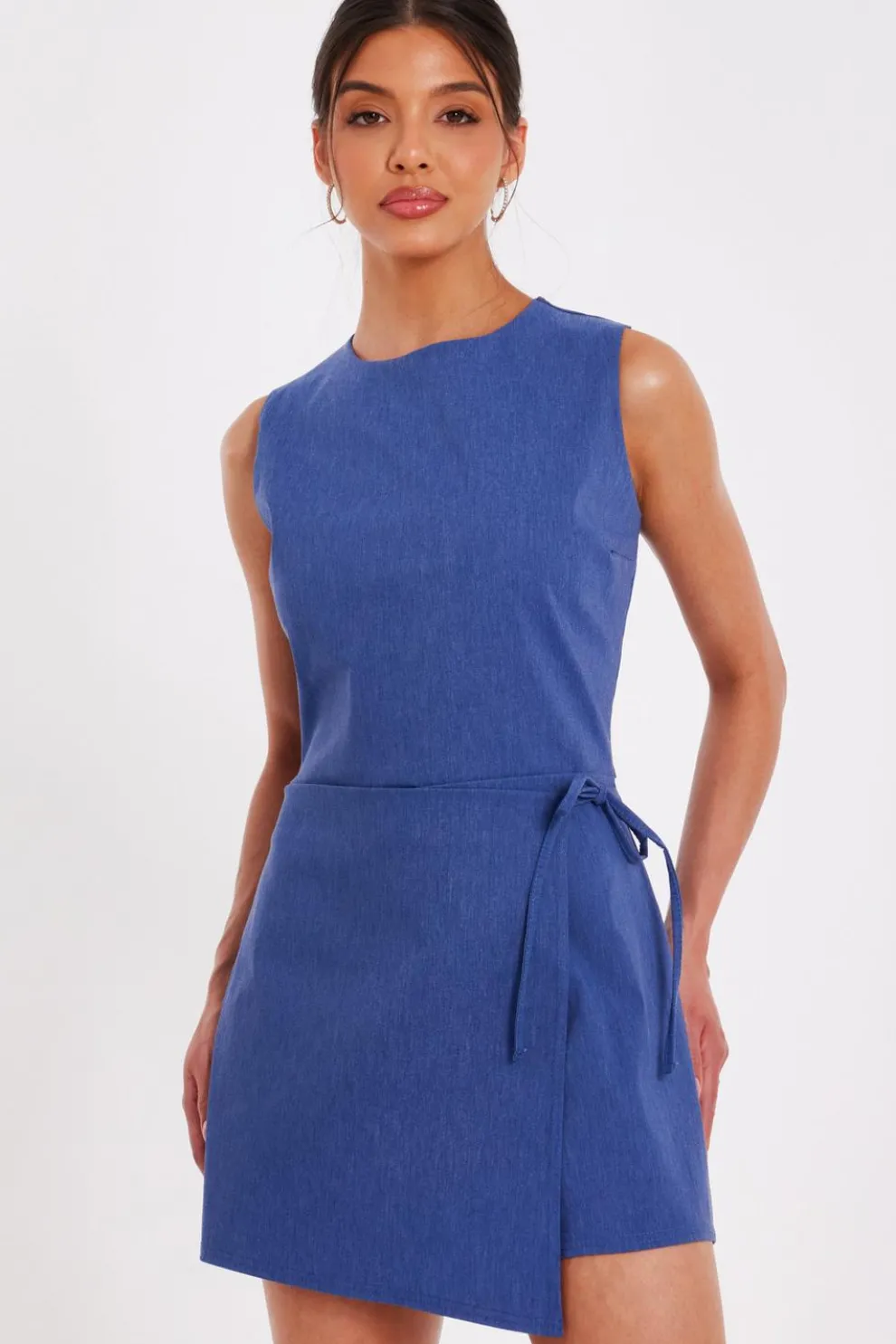 Blue Denim Wrap Playsuit